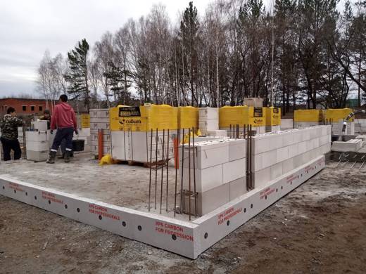 Кладка газобетона «Сибит» D350