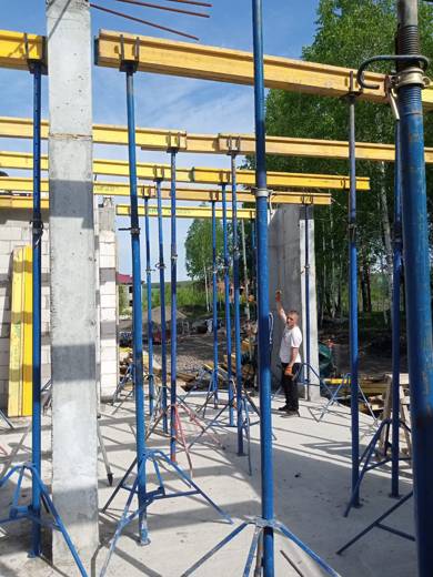Монтаж опалубки перекрытия
